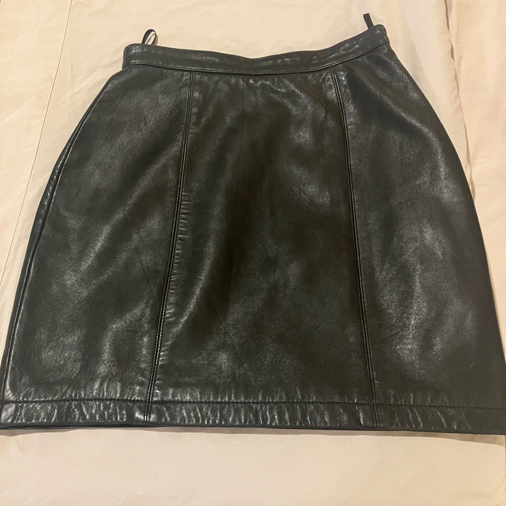 Vintage Tannery West leather skirt size 10